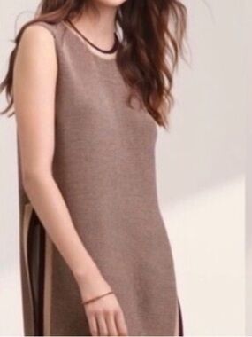 Arizona Wilfred Sleeveless Knit Sweater in Maroon/Cream